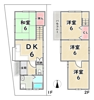 【間取り】 | 右京区太秦安井西裏町