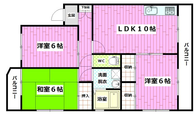 ソシア上土井Ⅲの間取り