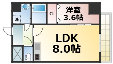 【間取り】 | クローバー・レジデンス玉造　仲介手数料無料