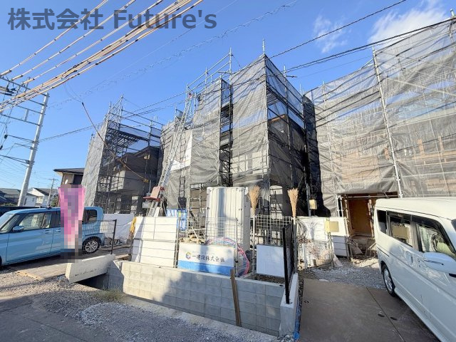 三郷市新和2丁目　新築戸建　全3棟　2号棟の外観|現地の写真になります。