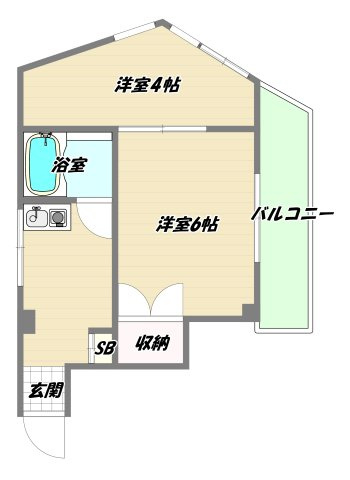 大阪市東淀川区淡路１丁目の賃貸マンションの間取り