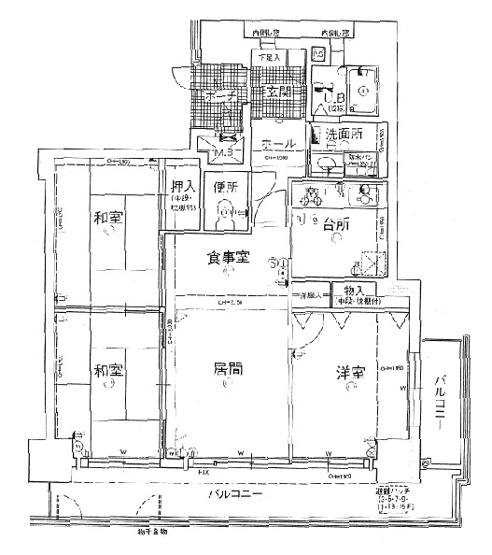 【間取り】 | ライオンズマンション新大阪第６ | 最上階・南向き・オーナーチェンジ物件