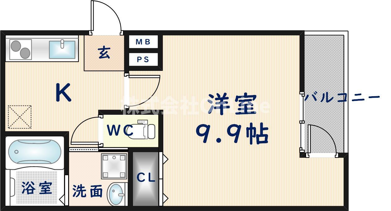 フジパレス若江岩田Ⅱ番館の間取り