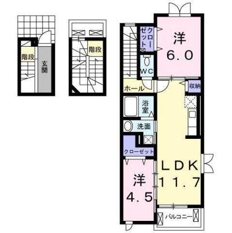 チェリーブロッサムⅠの間取り