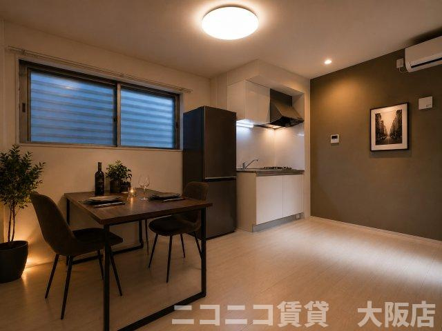 大阪市西淀川区御幣島４丁目のアパートの居間・リビング|CG画像です。家具家電付きではありません