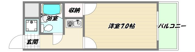 大阪市淀川区三国本町３丁目の賃貸マンションの間取り
