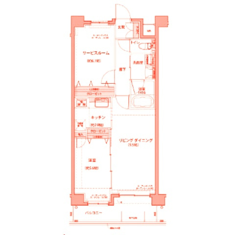 茅ヶ崎市十間坂３丁目の賃貸マンションの間取り