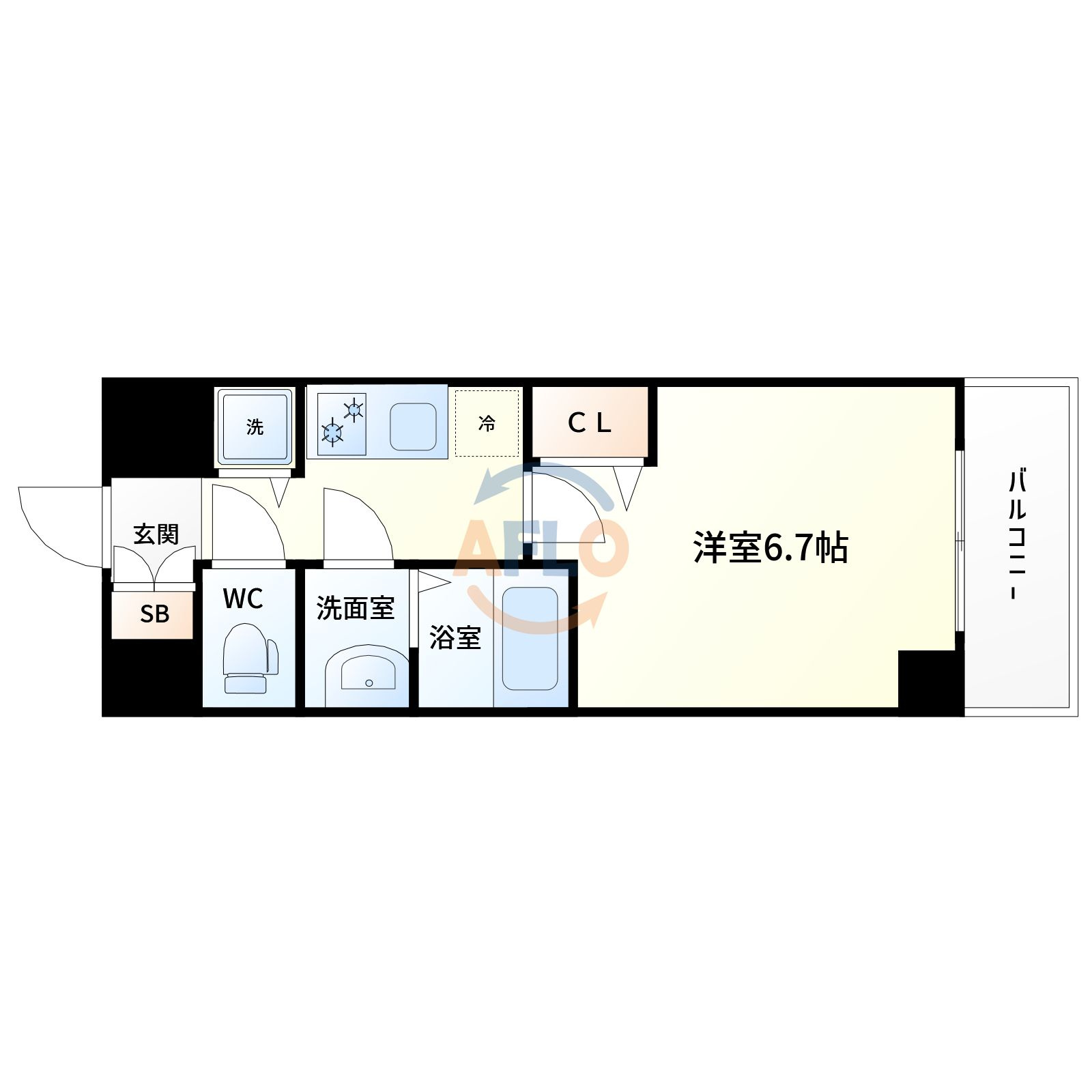 ベラジオ三国駅前の間取り|ベラジオ三国駅前　間取り