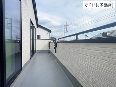 【バルコニー】 | GRAFARE鴻巣市吹上本町3期　新築住宅 | ≪2号棟≫
現地(2026年8月撮影)