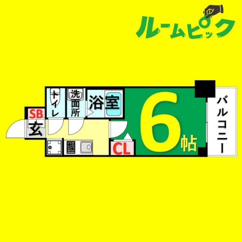 メイクスアート大曽根　名古屋市賃貸　仲介手数料無料の間取り