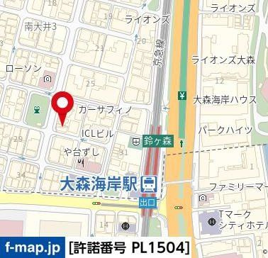スカイコート大森の地図