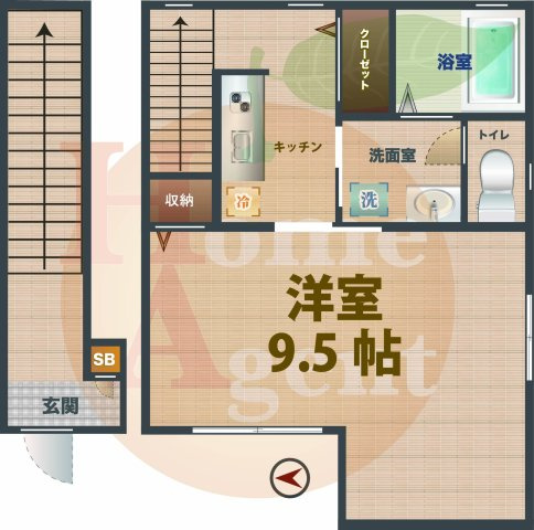 【間取り】 | コルティーレ荻窪 | 1Kのお部屋です。