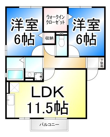 ウィル桜町　Dの間取り