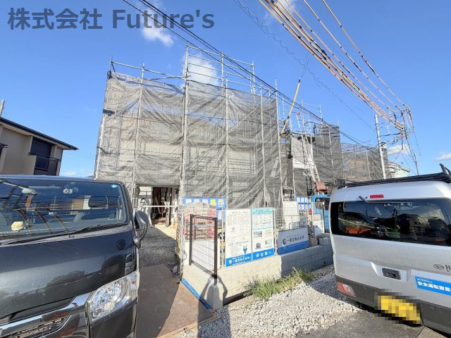 三郷市新和2丁目　新築戸建　全3棟　1号棟の外観|現地の写真になります。