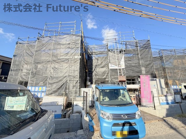三郷市新和2丁目　新築戸建　全3棟　1号棟の外観|現地の写真になります。