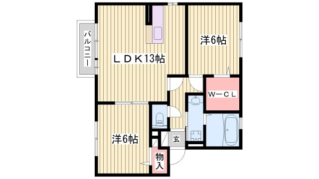 ヴィ　ボヌールの間取り