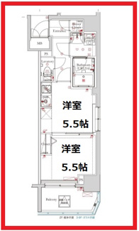 【間取り】 | フェルクルール東京スカイテラス