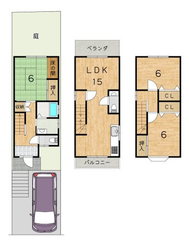 【間取り】 | 山科区上花山坂尻　中古戸建