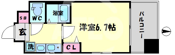 エステムコート大阪城北天満の杜の間取り|エステムコート大阪城北天満の杜　開放感のある間取り