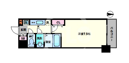 Luxe今里Ⅱの間取り|Luxe今里II　間取り