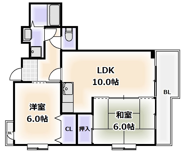 ペガサス1番館住吉の間取り