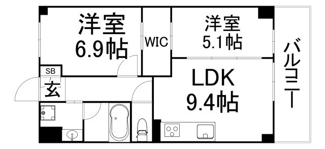 【間取り】 | パラファーレ・玉造