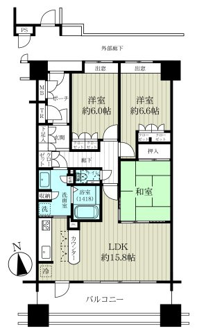 サーパス幸町の間取り