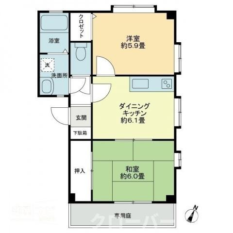 フォブールサンシャインＡの間取り|間取図
