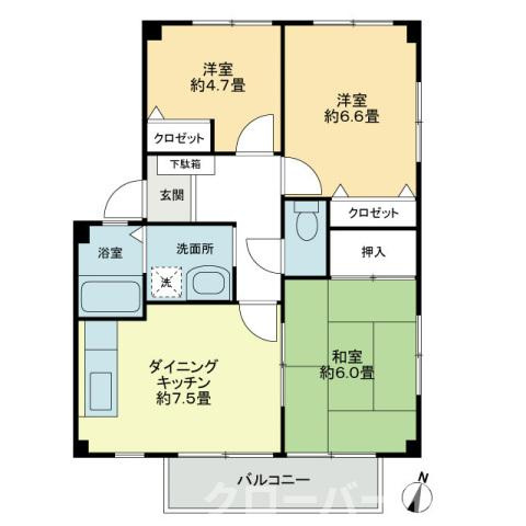 フォブールソレイユＡの間取り|間取図