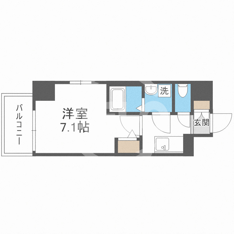 サムティ福島Rufle(ルフレ)の間取り|サムティ福島Rufle(ルフレ)　開放感のある間取り