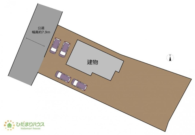 【区画図】 | 土浦市中　中古戸建 | 敷地面積広々211坪。