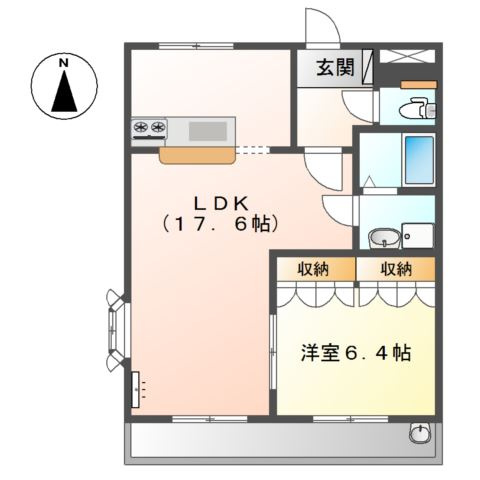 ステイブル円座Ⅱの間取り