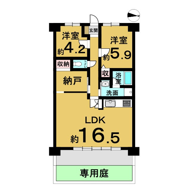 中古マンション　ウエストコート亀岡の間取り