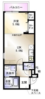 フジパレスsun eight1の間取り