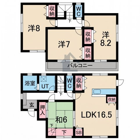 リバーサイド塩原2号　塩原小学校区の間取り|リバーサイド塩原2号