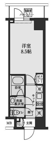 S-RESIDENCE清澄白河の間取り