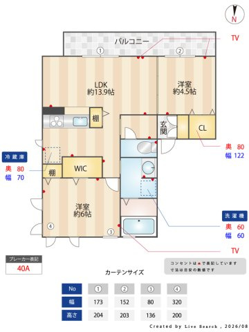 【間取り】 | D-room長住北A棟 | 現況優先。
