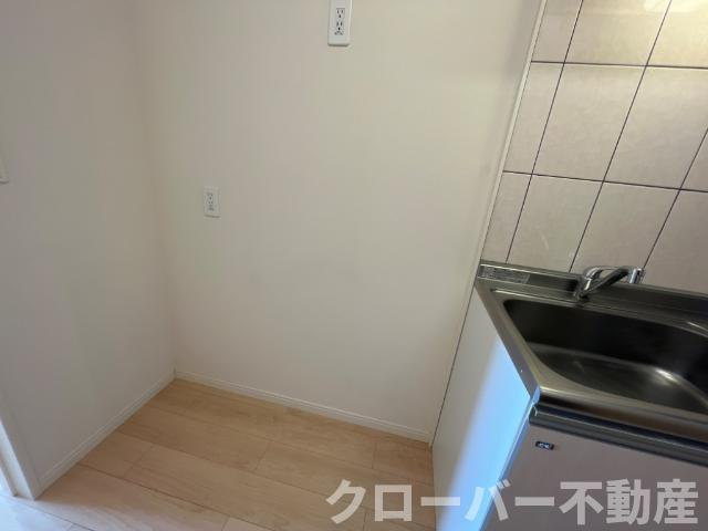 ベース新田南のキッチン|冷蔵庫置き場