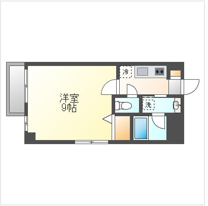 月光 岡山市役所前の間取り