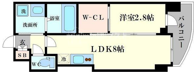 大阪市浪速区日本橋東１丁目の賃貸マンションの間取り