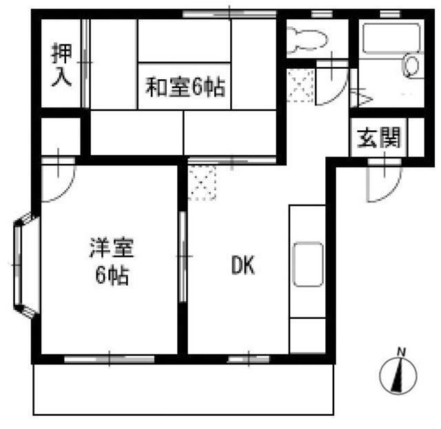 川崎市多摩区南生田６丁目のアパートの間取り