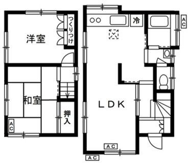 市川市稲荷木一丁目　戸建の間取り