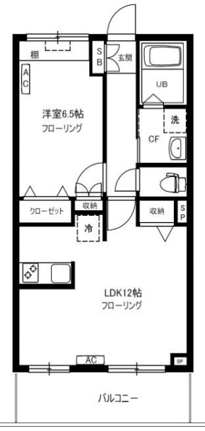 府中市多磨町１丁目の賃貸マンションの間取り