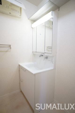 熊本市南区刈草３丁目のアパートの独立洗面台
