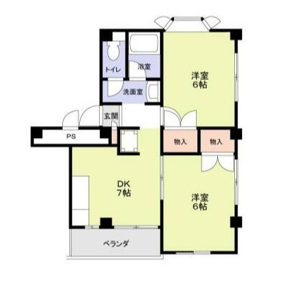 川崎市多摩区菅１丁目の賃貸マンションの間取り