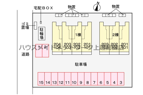 グラン　アクシス　Ⅰの区画図|配置図
