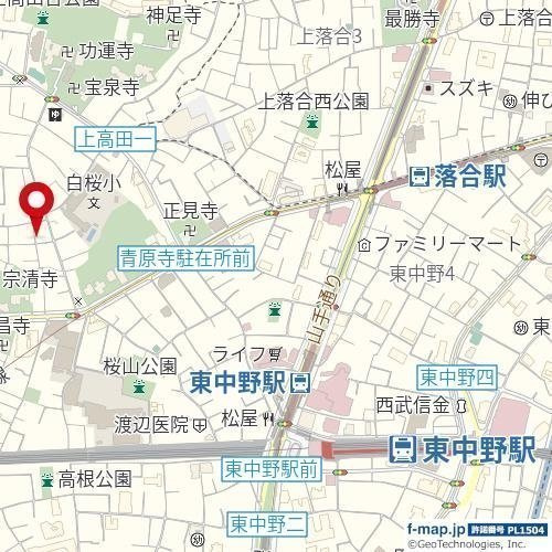 ＥＳ－Ｇｒａｎｄｅ東中野の地図