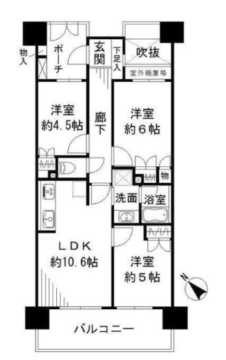 ガーデナヴィルラグナ市川妙典の間取り