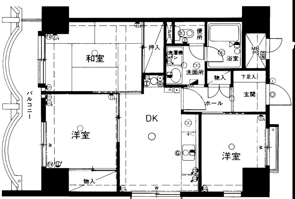ライオンズマンション江戸堀の間取り