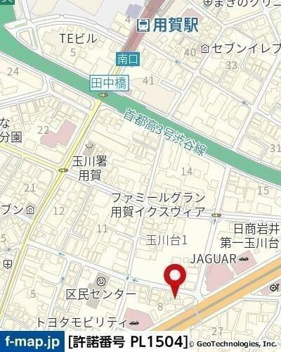 エスコートノヴェル用賀の地図